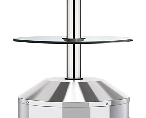 Enders Terrassenheizer Gas Elegance, Gas-Heizstrahler 9376, Heizpilz mit stufenloser Regulierung, Eco Plus Brenner, Transporträder, Umkippsicherung, Silber/Schwarz