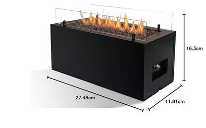 Planika Rio - Gas Feuerstelle für den Außenbereich - Tragbarer und Kompakter Gaskamin für den Garten - Außenkamin - Wetterfest - Leichte Montage - Lpg-Kraftstoff