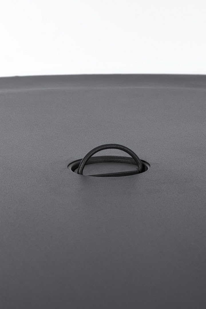 Decor Space Gaskamin Wolke Gestell aus lackiertem Stahl mit Windschutz aus Glas (dunkelgrau)