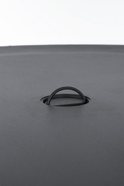 Decor Space Gaskamin Wolke Gestell aus lackiertem Stahl mit Windschutz aus Glas (dunkelgrau)