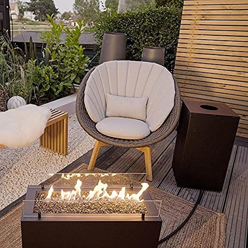 Planika Rio - Gas Feuerstelle für den Außenbereich - Tragbarer und Kompakter Gaskamin für den Garten - Außenkamin - Wetterfest - Leichte Montage - Lpg-Kraftstoff