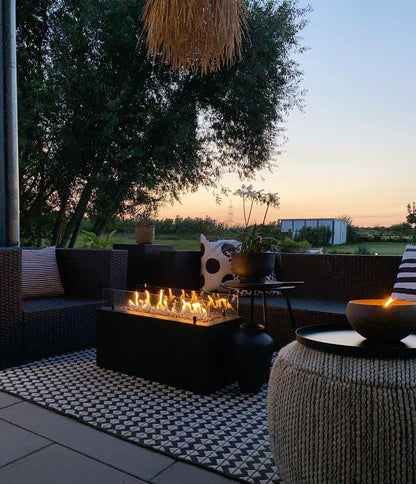 Planika Rio - Gas Feuerstelle für den Außenbereich - Tragbarer und Kompakter Gaskamin für den Garten - Außenkamin - Wetterfest - Leichte Montage - Lpg-Kraftstoff