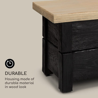 Blumfeldt Corinth Gas-Feuerstelle, Heizstrahler & Feuerstellen 40.000BTU/13kW, Feuerstelle mit Abdeckung, Heizstrahler Gas, Edelstahlbrenner, schwarz