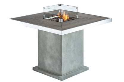 Clifton Gaskamin Comfort Serie (Lounge- Dining- Table) Feuerstelle Terrassenkamin Verschiedene Kombinationen (Tischfuß Dining Table Grey - Tischplatte L Lime)